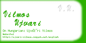 vilmos ujvari business card